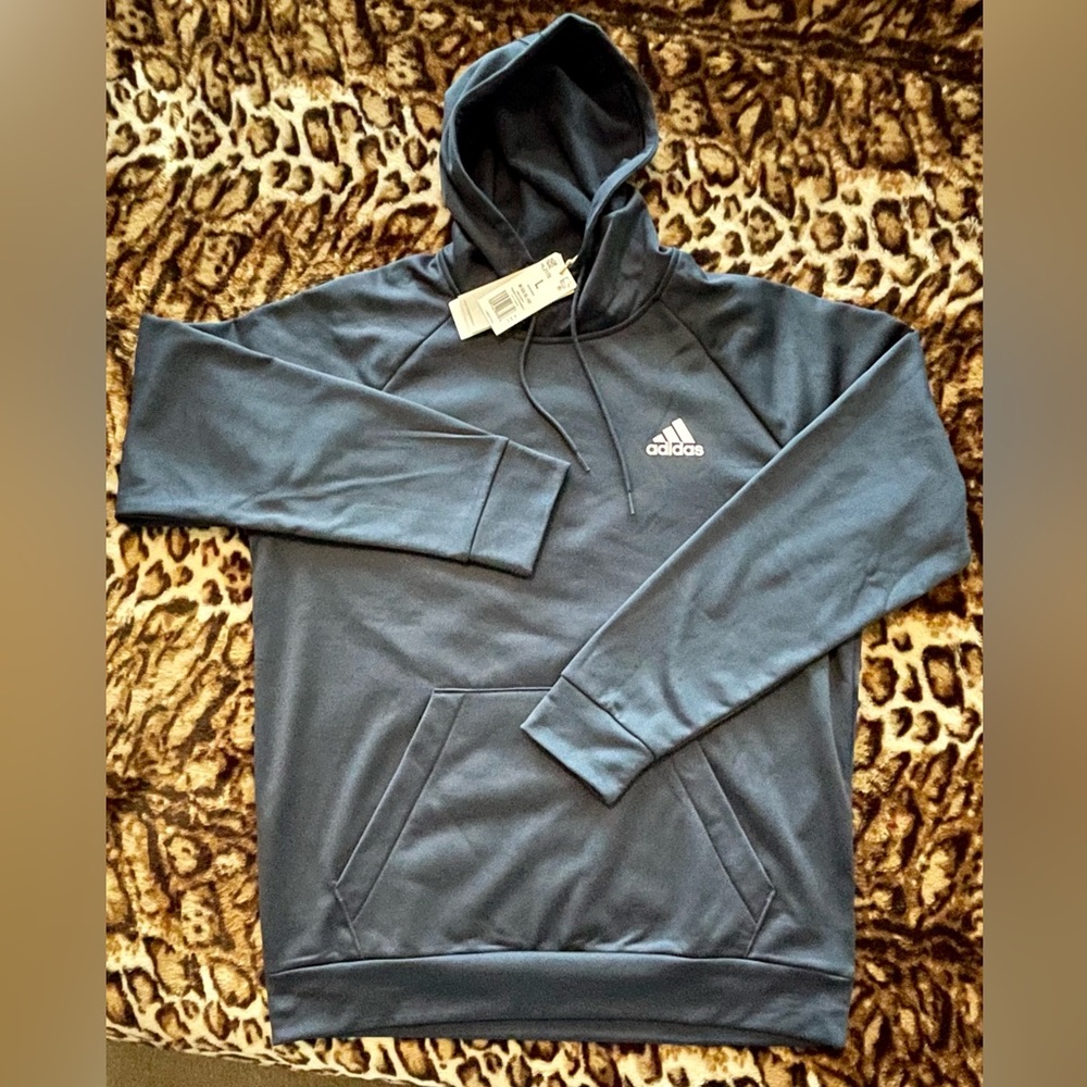Adidas NWT Navy Blue Hoodie Mens Large